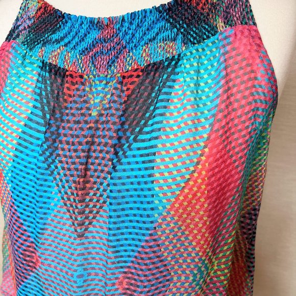 Anthropologie Conditions Apply "Selina' Smocked Tie Neck Halter Blouse - XS - Picture 7 of 7